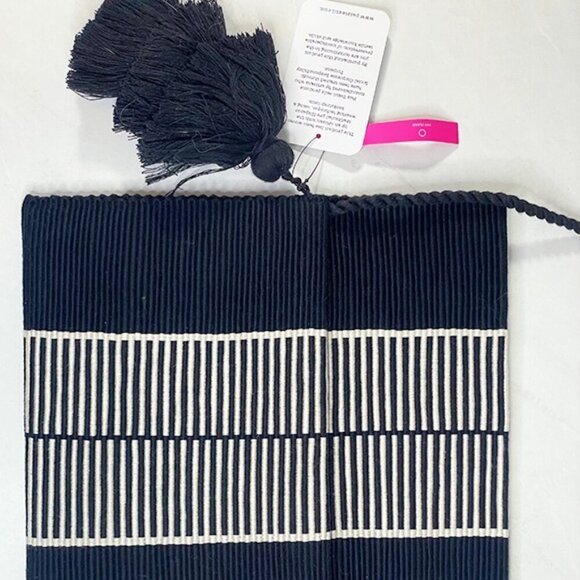NEW Handwoven Textile Black and White Woven Purse NWT - Picture 9 of 11